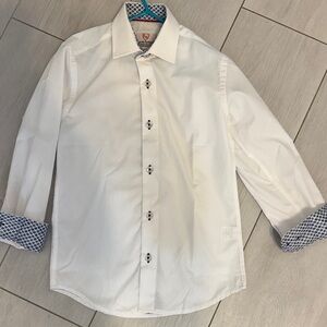 Leo & Zachary  White Kids Button Down Shirt